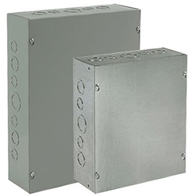 nVent HOFFMAN ASE30X24X8 Pull Box 30.00x24.00x8.00 Gray, 30.00x24.00x8.00, Steel