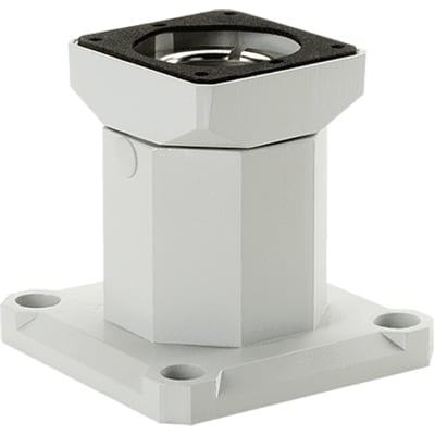 nVent HOFFMAN CCS2RBBLG Compact Series 2 Rotational Base Bracket, fits 45x60mm, Light Gray, Aluminum