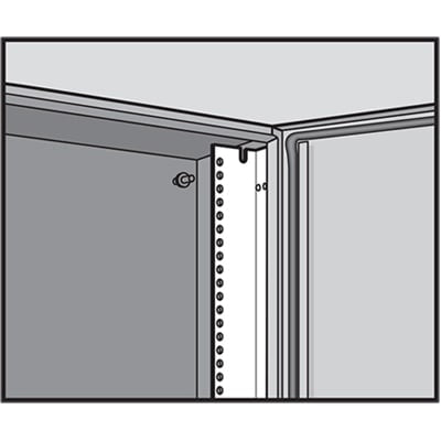 nVent HOFFMAN CRA16TH (2) Rack Angles 19'' x 16 unit , fits A=30.00, Steel