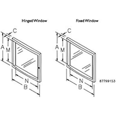 nVent HOFFMAN CWH3136 Enclosure Accessories; Window Kit; Hinged; fits 310x ; fits 310x360mm; Aluminum