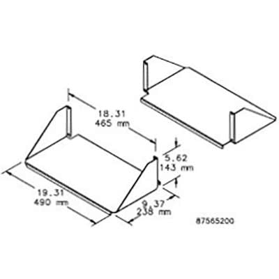 nVent HOFFMAN ESHDA19 Shelf,19 Dbl Side,Al , 4U, Aluminum