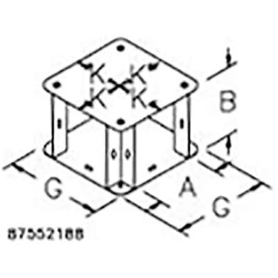 nVent HOFFMAN F1010G90TX Cable Trunking Tee Steel 90deg Elbow Tee Cross Fitting