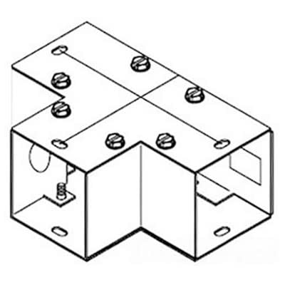nVent HOFFMAN F1010GTGV Cable Trunking Tee Steel Galvanised 90deg Flush Tee Fitting