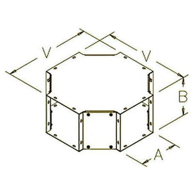 nVent HOFFMAN F44XGV 4x4 Cross Fitting , fits 4.00x4.00, Steel