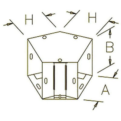 nVent HOFFMAN F6645EGV 45 Elbow , 6.00x6.00, Steel