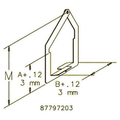 nVent HOFFMAN F66HBEP Hanger Fitting Epoxy, fits 4.00x4.00, Steel