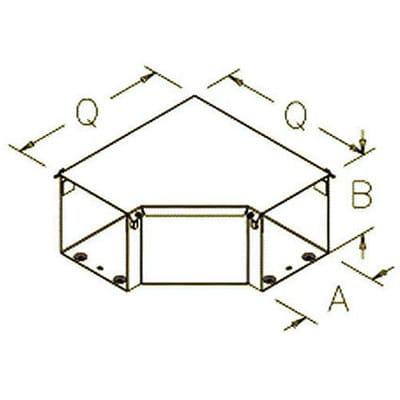 nVent HOFFMAN F66T3R90E WW. 3R, 90 Elbow Gray, fits 6.00x6.00, Steel