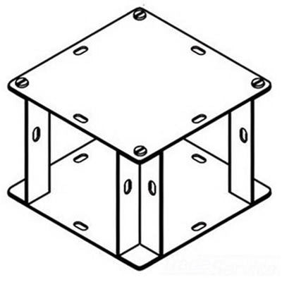 nVent HOFFMAN F66T3RTX WW. 3R, 90 Elbow,Cross,Tee Gray, fits 6.00x6.00, Steel