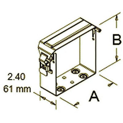 nVent HOFFMAN F66T3RUC WW, 3R, U-Connector Gray, fits 6.00x6.00, Steel