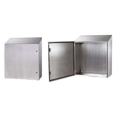 nVent HOFFMAN CSD20208SSST Concept Sloped Top, Type 4X, 20.0 x 20.0 x 8.0 in.