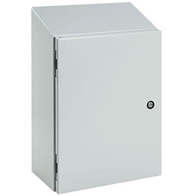 nVent HOFFMAN CSD24208ST Concept Slope Top, Type 4, 24.00x20.00x8.00, Steel, Light Gray