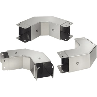 nVent HOFFMAN CT66PEFC90SS Cable Trunking Connector Stainless Steel 90deg Elbow Fitting (Front Cover)