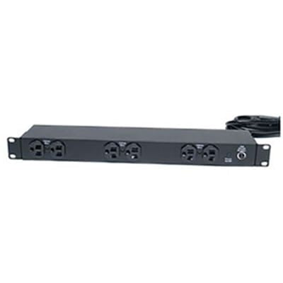 nVent HOFFMAN DP1N191420T 120v 19in 14out,20A 1RU Tlk Black, fits 19in rack, Steel