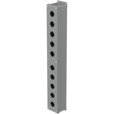 nVent HOFFMAN E10PB Enclosure,Pushbutton,10 Hole,30.5mm,Steel,NEMA13,IP65,Gray,Type 12 Series