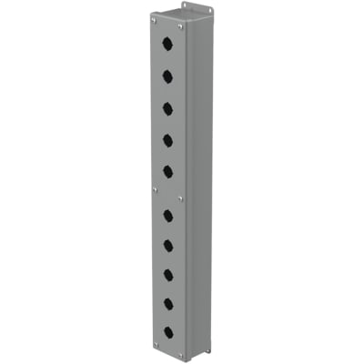 nVent HOFFMAN E10PBG Enclosure,Pushbutton,10 Hole,22.5mm,Steel,NEMA13,IP65,Gray,Type 12 Series