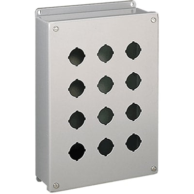 nVent HOFFMAN E12PBGSS Enclosure,Pushbutton,12 Hole,22.5mm,Stainless,NEMA13,IP66,Pentair Stainless Seri
