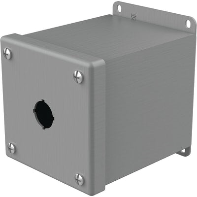 nVent HOFFMAN E1PBXM Enclosure,Pushbutton,1 Hole,22.5mm,Steel,NEMA13,IP65,Gray,Pentair Series