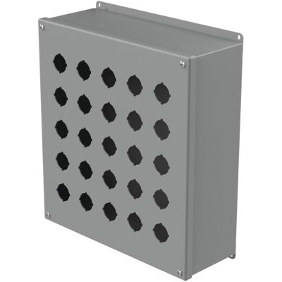nVent HOFFMAN E25PBX Enclosure,Pushbutton,25 Hole,30.5mm,Steel,NEMA13,IP65,Gray,Pentair Series
