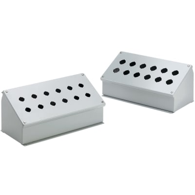 nVent HOFFMAN E2PBA Enclosure,Pushbutton,2 Hole,30.5mm,Steel,NEMA13,IP65,Gray,Pentair Series