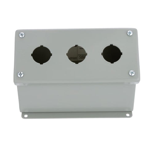 nVent HOFFMAN E3PBA Enclosure,Pushbutton,3 Hole,30.5mm,Steel,NEMA13,IP65,Gray,Pentair Series
