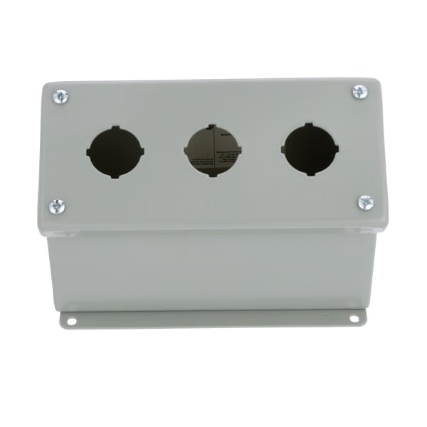 nVent HOFFMAN E3PBA Enclosure,Pushbutton,3 Hole,30.5mm,Steel,NEMA13,IP65,Gray,Pentair Series