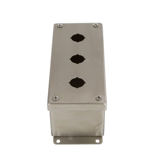 nVent HOFFMAN E3PBGSS Enclosure,Pushbutton,3 Hole,22.5mm,Stainless,NEMA13,IP66,Pentair Stainless Serie