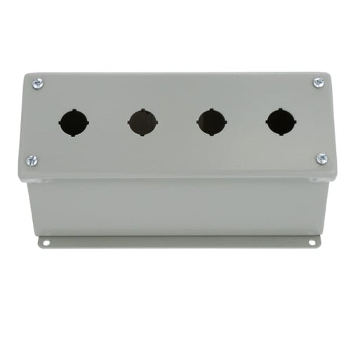 nVent HOFFMAN E4PBAM Enclosure,Pushbutton,4 Hole,22.5mm,Steel,NEMA13,IP65,Gray,Pentair Series