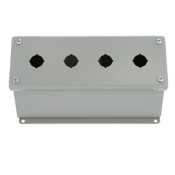 nVent HOFFMAN E4PBAM Enclosure,Pushbutton,4 Hole,22.5mm,Steel,NEMA13,IP65,Gray,Pentair Series