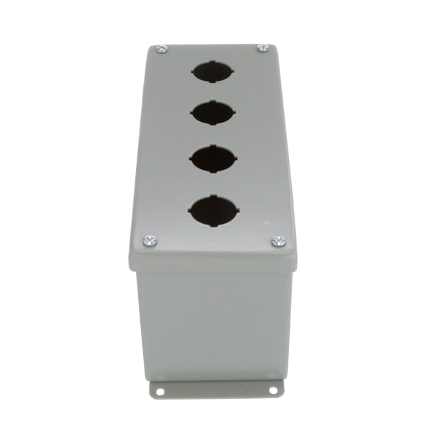 nVent HOFFMAN E4PBX Enclosure,Pushbutton,4 Hole,30.5mm,Steel,NEMA13,IP65,Gray,Pentair Series
