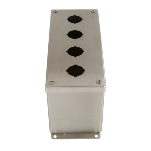 nVent HOFFMAN E4PBXSS Enclosure,Pushbutton,4 Hole,30.5mm,Stainless,NEMA13,IP66,Pentair Stainless Serie