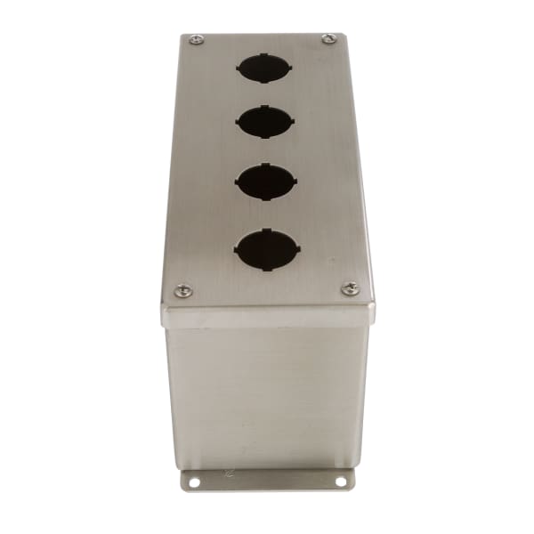 nVent HOFFMAN E4PBXSS Enclosure,Pushbutton,4 Hole,30.5mm,Stainless,NEMA13,IP66,Pentair Stainless Serie