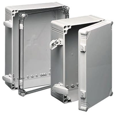 nVent HOFFMAN E504020PPG PC SOLID COVER 500X400X200MM Lt Gray, 19.69x15.75x7.87, Polycarbonate