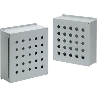 nVent HOFFMAN E6PBY25M Enclosure,Pushbutton,6 Hole,22.5mm,Steel,NEMA13,IP65,Gray,Pentair Series