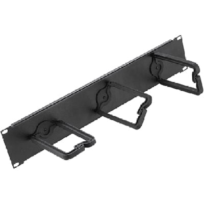 nVent HOFFMAN ECM19DR2U 19in Cable Mgr DRing 2RU Bk Black, fits 19in rack, Steel