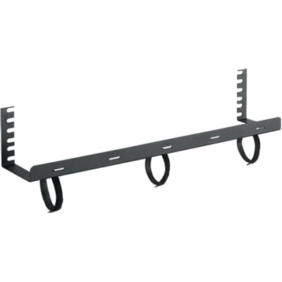 nVent HOFFMAN ECM19TD2U 19in Cable Mgr Tie Dn 2RU Bk Black, fits 19in rack, Steel