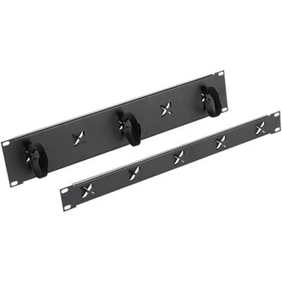 nVent HOFFMAN ECM19TP1U Cable Mgr 19 Tie Dn panel 1RU Black, fits 19in rack, Steel