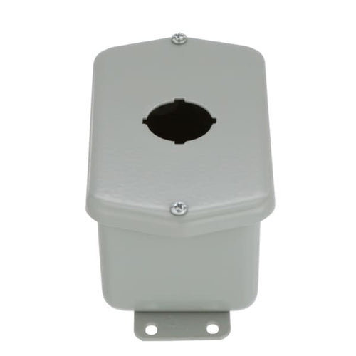 nVent HOFFMAN ED1PB1 Enclosure,Pushbutton,1 Hole,30.5mm,Steel,NEMA13,IP66,Gray,Drawn Series