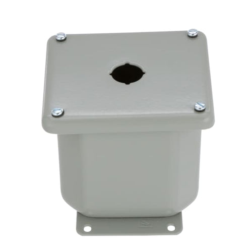nVent HOFFMAN ED1PBM2 Enclosure,Pushbutton,1 Hole,22.5mm,Steel,NEMA13,IP66,Gray,Drawn Series