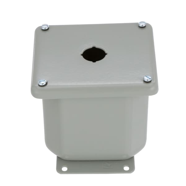 nVent HOFFMAN ED1PBM2 Enclosure,Pushbutton,1 Hole,22.5mm,Steel,NEMA13,IP66,Gray,Drawn Series