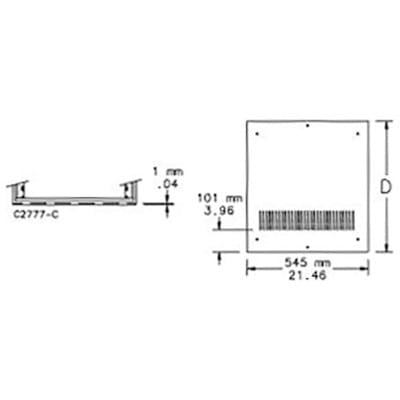 nVent HOFFMAN EMRBP6060 Base Plate, fits 600x600mm Gray, fits 600x600mm, Steel