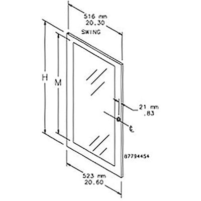 nVent HOFFMAN EMRPD9U Window Door, fits 9Ux600mm LtGray, fits 9U x 600mm, Aluminum