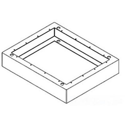 nVent HOFFMAN EPL7060 OSP Pkg Plinth 700x600 Gray, 700x600mm, Aluminum