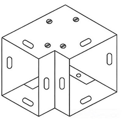 nVent HOFFMAN F121290EGV Cable Trunking Angle Steel Galvanised 90deg Elbow Fitting
