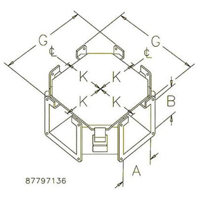 nVent HOFFMAN F126LC Cross Fitting Gray, 12.00x6.00, Steel