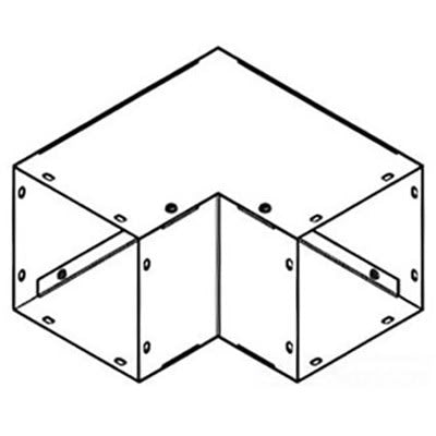 nVent HOFFMAN F2290EOUTGV Cable Trunking Angle Steel Galvanised 90deg Elbow Fitting (Outside Opening)
