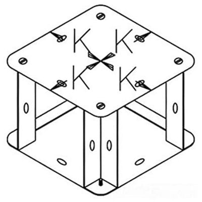 nVent HOFFMAN F2290TXGV Cable Trunking Tee Steel Galvanised 90deg Cross Tee Elbow Fitting