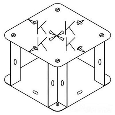 nVent HOFFMAN F22G90TX Cable Trunking Tee Steel 90deg Elbow Tee Cross Fitting