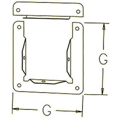 nVent HOFFMAN F22GOA Open Adapter Gray, 2.50x2.50, Steel