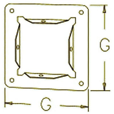 nVent HOFFMAN F22GPAGV Cable Trunking Box Adapter Steel Galvanised Panel Adapter