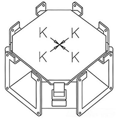 nVent HOFFMAN F22LC Cross Fitting Gray, 2.50x2.50, Steel